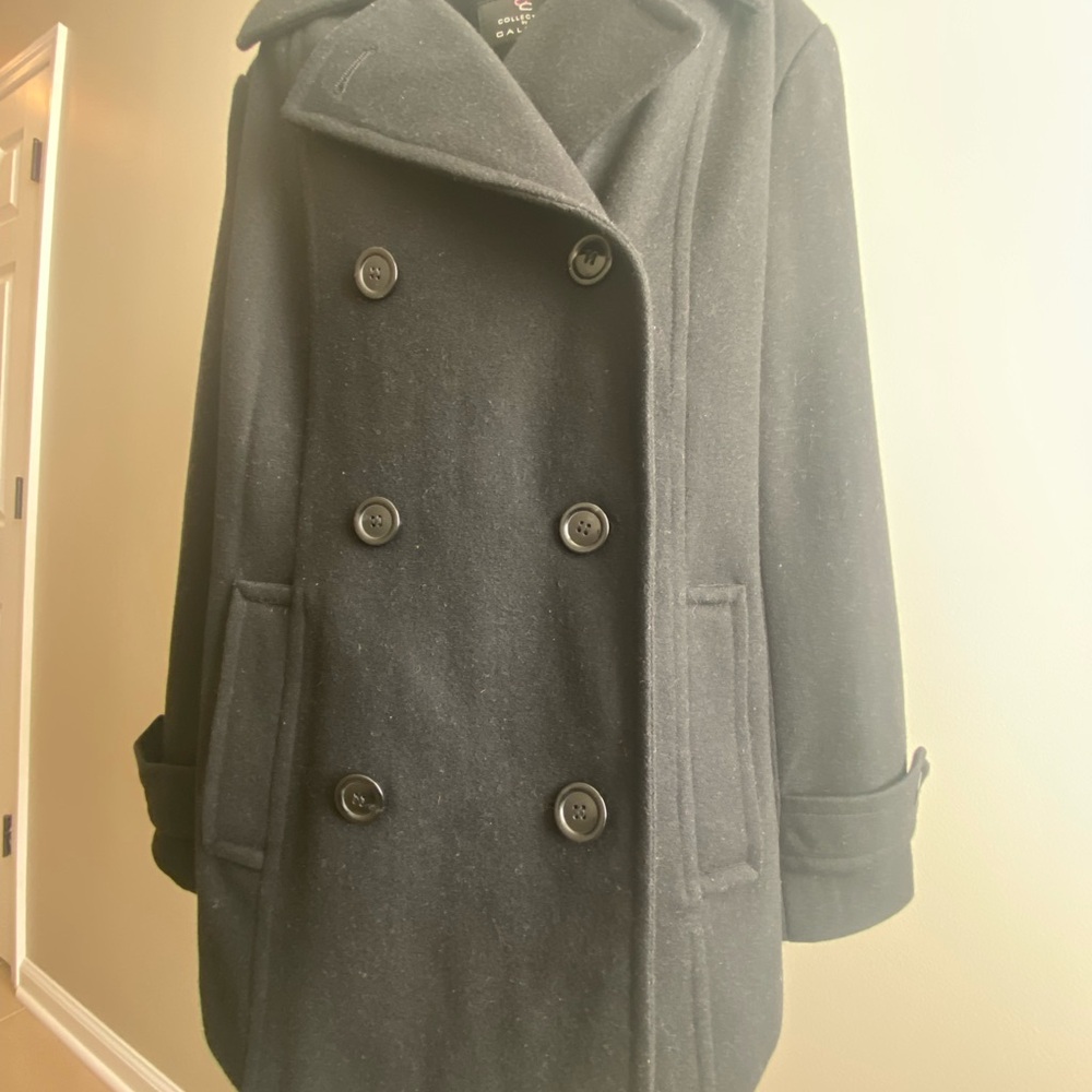 Women's Black Peacoat